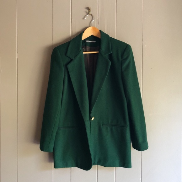 Vintage Jackets & Blazers - Vintage Forest Green Wool Blazer
